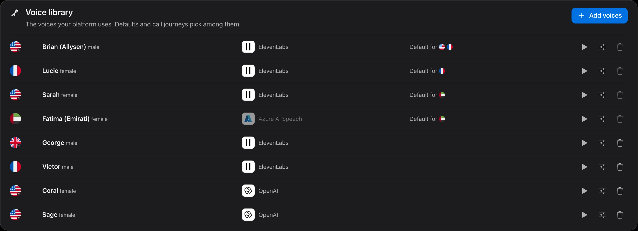 Voice library