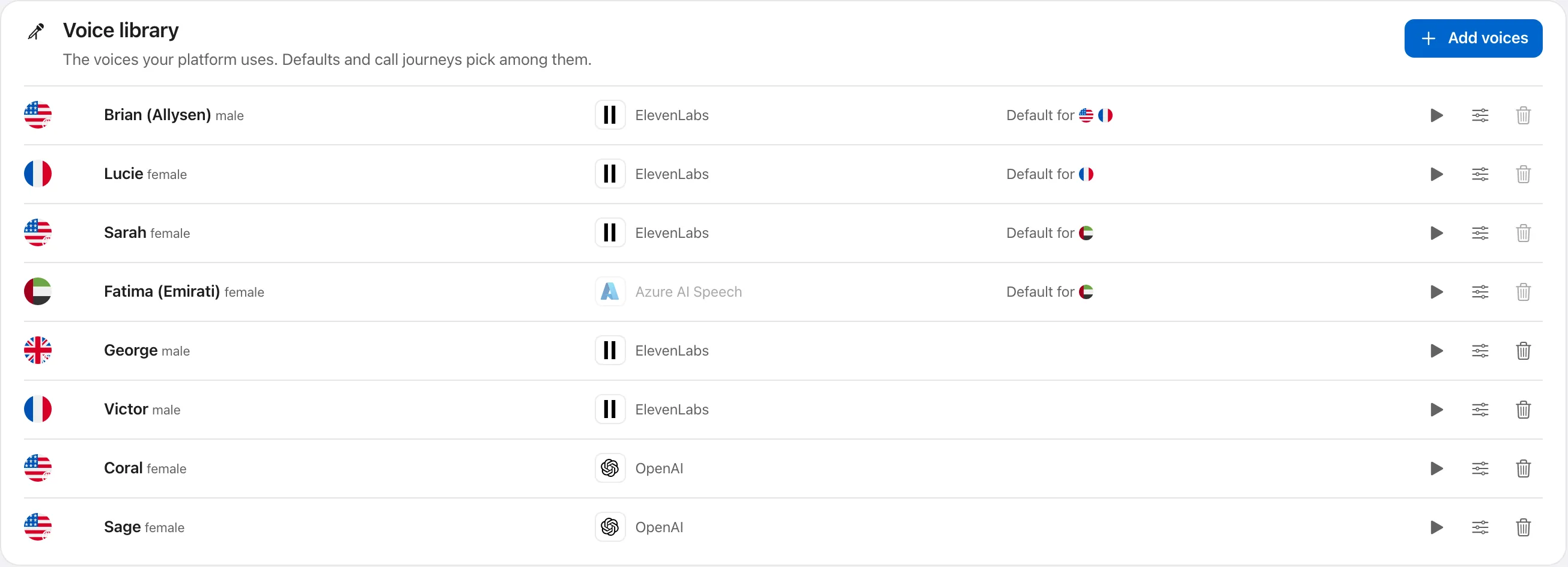 Voice library